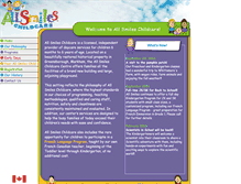 Tablet Screenshot of allsmileschildcare.com